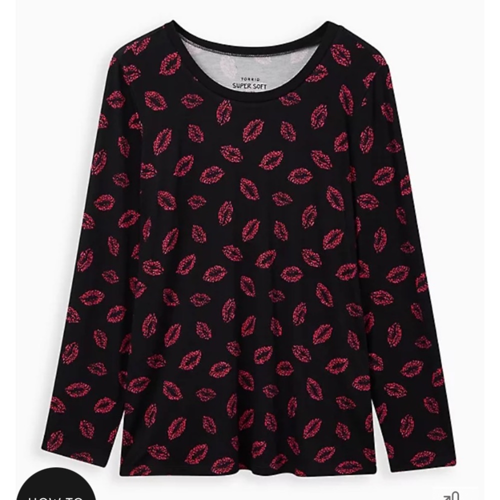 Brand New Perfect Tee- Super Soft Leopard Lips Long Sleeve Shirt!